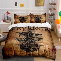 Pirate Ship  Revenge  Skull Bedding Set Bedding set (1 duvet cover, 2 pillowcases, duvet not included) 135x200cm