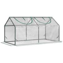 Mini Greenhouse Portable Flower Planter Vegetable Grow House for Garden with Zipped Windows, 120 x 60 x 60 cm, Clear 120 x 60 x 60 cm