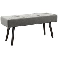 Bench Upholstered Bench Bed Bench, Velvet Look, 100 x 36 x 45 cm, Grey 100 x 36 x 45 cm pilka