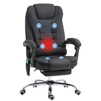 Office Chair with Massage Function, Ergonomic Desk Chair with Reclining & Heat Function, Height-Adjustable, Black 65 x 70 x 119 cm juoda