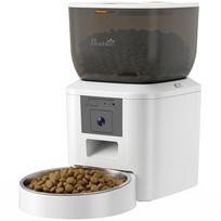 Cat Feeder with Camera, 2.4 GHz WiFi, App Control, 4L Feeder for 1-10 Meals, 2-Way Audio 35 x 18.5 x 30.5 cm balta