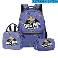 Šuo Dogman Mokinys Mokyklinė Kuprinė Kuprinė Pietų Krepšys Pieštukinė Trijų Dalių Rinkinys lunch bag