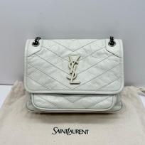 [Pre-Owned] YSL Niki Logo Vintage Ruched Chain Mini Bag - Very Good #13IES0Q ONE SIZE