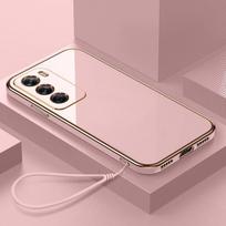 For OPPO Reno 12 Pro Case Luxury Square Plating OPPO Reno 12 Phone Case ShockProof Silicone Back Cover Fundas For OPPO Reno12&Case & Strap