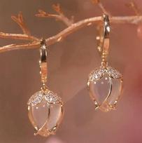 Women Tulip Flower Earrings Gifts Party Jewelry Fashion Creative auksinė