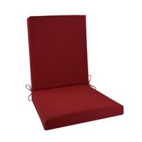 Rocking Chair Cushion 19 x18  Seat Cushion with Ties Sun-Proof Fade Resistant Back And Seat Cushion for Outdoor Dining Chair Patio Chair 45cm raudona