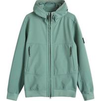 Stone Island Badge Hooded Zip Long Sleeve Jacket Men jackets Green 8115Q0322-V0055 XXXL