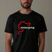 German Race Map Track Silhouette Car Enthusiast Motorsport Fan Racing T-Shirt 2XL