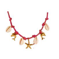 Bohemian Inspired Stackable Necklace Shell Starfish Charm Lightweight Alloy Jewelry Handmade Gift For Vacation