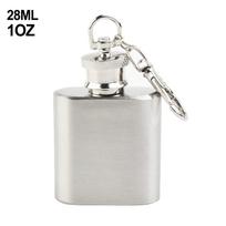 Neuždaužoma nerūdijančio plieno kišeninė vyno flaska su sandariu dangteliu 10oz white