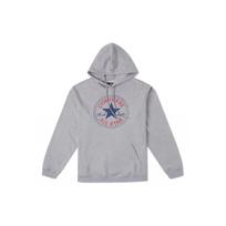 Converse Go-To All Star Patch Standard-Fit Fleece Pullover Hoodie Asia Sizing 'Grey' Men's 10025469-A03 XS