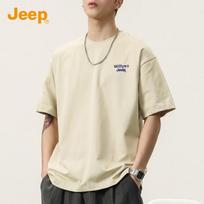JEEP Men's 100% Cotton Short-Sleeve T-Shirt 2XL abrikosas