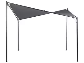Sodo pavėsinė AVENTINE metalinė 300 cm 300 cm tamsiai pilka