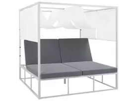 Sodo gultas PALLANZA metalinis baltas