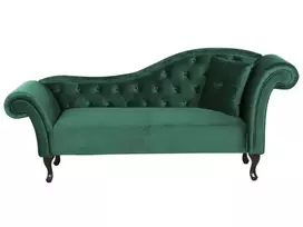 Dešininė šezlongo sofa LATTES, tamsiai žalias veliūras