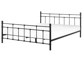 Metalinė lova LYNX 160 x 200 cm, juoda