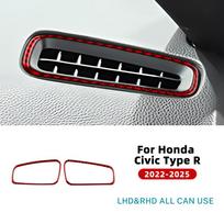 Carbon Fiber Style Interior Sticker for Honda Civic Type R 11th FL5 2022 2023 2024 2025 Interior Panel Red Carbon / For RHD juoda