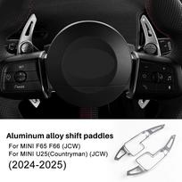 Aliuminio lydinio vairo irklų perjungiklio dangtelis Mini Cooper S Countryman U25 F65 F66 2024 2025 silver / for u25 countryman raudona