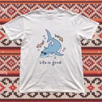 Life Is Good Shark Funny Beach Surf Ocean T-Shirt S-5XL Unisex S