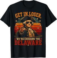 Get in Loser We're Crossing the Delaware Vintage Graphic T-Shirt XXXL