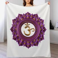 Relaxing Reiki Throw Blanket All Season Soft Lightweight Blanket for Home Size: 75*100cm, Weight: 230 GSM