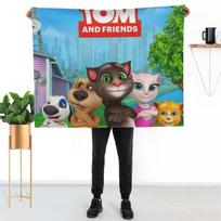 Copy of My Tom and 2 friends Talking About Throw Blanket Soft Home Decor Blanket for Couch Bedroom 75cmx90cm