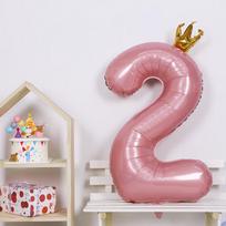 Birthday Scene Decoration, Girl's Number Birthday Balloon Props, Atmosphere Setup, Children's Party Decoration, Pink 1