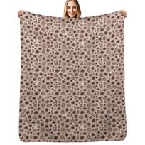 Petoskey stone Throw Blanket Long Lasting Soft Plush Blanket for Daily Use Size: 75*100cm, Weight: 230 GSM