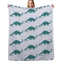 Dinosaur Brontosaurus 61419 Throw Blanket Ultra Plush Cozy Blanket for Napping Sleeping Size: 75*100cm, Weight: 230 GSM