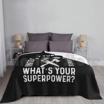 Turn Wood Into Things Woodworker Blanket For Sofa Bed Travel Woodworker Dad Carpenter Carpenter Gift Glue Size: 75*100cm, Weight: 230 GSM