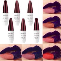 6pcs Peel Off Lip Stain Set, Waterproof Long Lasting Lip Tint, Natural Matte Liquid Lipstick Peelable Lip Gloss, Non-Stick Cup Makeup 6pcs