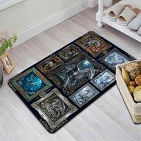 Fantasy Dragon Compilation Pattern Rug Floor Mat for Living Room or Bedroom Soft and Comfortable Carpet a Gift for Birthday and Holiday. 40x60cm( 15x23in ) įvairiaspalvis