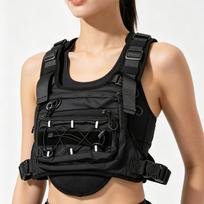 Hydration Vest Running Pack 2L Water Bladder Multi Pocket Lightweight Breathable Adjustable Chest Strap for Hiking
