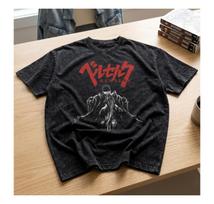 Berserk Washed Anime T Shirt, Guts Manga Graphic Tee, Vintage Dark Fantasy Shirt, Oversized Anime Streetwear, Heavyweight Cotton Tee 2XL