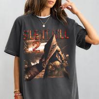 Vintage Silent Hill 2 Pyramid Head Graphic Tee, Retro Horror Gaming Shirt S