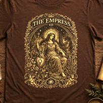 The Empress Tarot Card Shirt, Major Arcana III Tee, Vintage Occult T-Shirt, Divine Feminine Graphic, Celestial Witch Gift 2XL