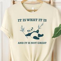 Vintage Panda Meme T-Shirt: Funny Graphic Tee S