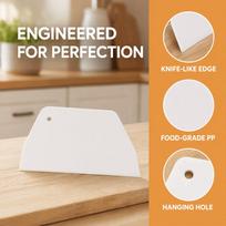 Flexible Dough Scraper Non-Stick Bench Scraper Multifunction Cake Scraper  Icing Smoother 1pcs