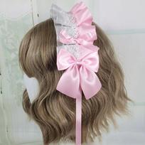 Hair Accessories Lace Headwear Bow Lolita Headband Lovely Anime Headband  Anime Convention 06