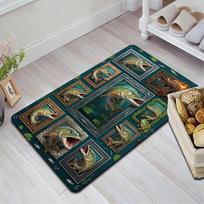 Fish Frame Collage Pattern Rug Floor Mat for Living Room or Bedroom Soft and Comfortable Carpet a Gift for Birthday and Holiday. 40x60cm( 15x23in ) įvairiaspalvis