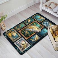 Marine Life Pattern Rug Floor Mat for Living Room or Bedroom Soft and Comfortable Carpet a Gift for Birthday and Holiday. 40x60cm( 15x23in ) įvairiaspalvis