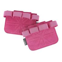 1Pair Leather Gym Gloves Grips Anti-Skid Weightlifting Hand Protect Pad  Women/Men rožinė raudona spalva