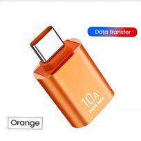 USB 2.0 Type C To USB Adapter Transmission Fast Charging Adapter  For Mobile Phone/USB Drive/tablet orange-Type-c to USB