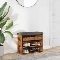 Bench With Shoe Storage, Old Wood, 62X32X50 Cm