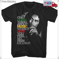 Bob Marley Good Music Hits T Shirt Mens Reggae Rock Classic Band Tee New Black XXL