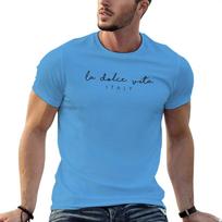 La dolce vita Italy Minimalist Design Tshirt plus sizes oversizeds Unisexs graphic tshirts S