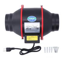 Inline Duct Fan 6in Quiet Air Vent Booster Fan for Grow Tent Planting Indoor Place Ventilation Single Speed 80W US Plug 110V PP