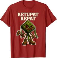 Ketupat Kepat  Funny Italian Brain Rot Gaming Kids Meme TShirt Humorous AI Y2k Design Graphic Outfit Boys Fashion Novelty Gift S