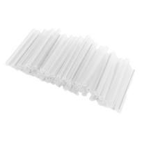 200PCS Clear Heat Shrinkable Tubes Pigtail Fiber Optic Fusion Splice Sleeve with Single Steel Needle 60x5x3.8mm PE + EVA