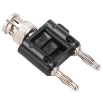 U28 BNC Male to Dual Banana Plug Adapter Connector Oscilloscope Testing Accessory Copper + ABS